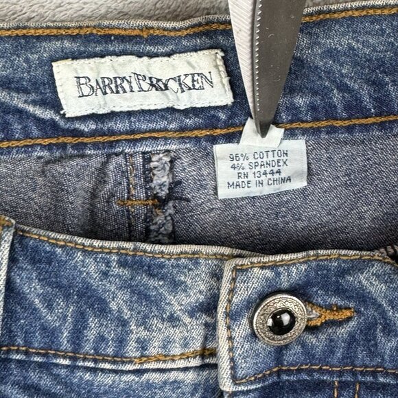 NWT Barry Bricken Womens High Waist Stretch Denim Jeans Straight Leg Blue Size 6 - Picture 6 of 9